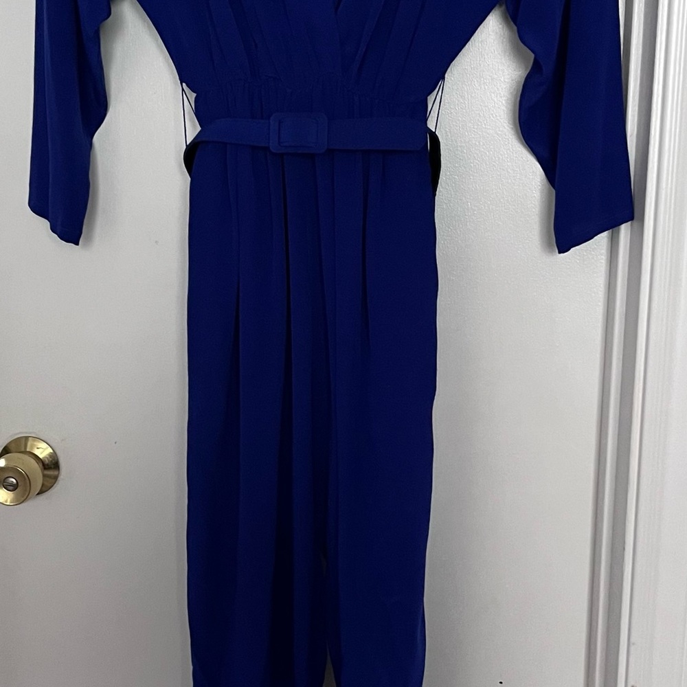 Pantsuit…royal blue, worn once Approx Sz 7 Elastic Waist fits 25-30” Hip 35-40”
